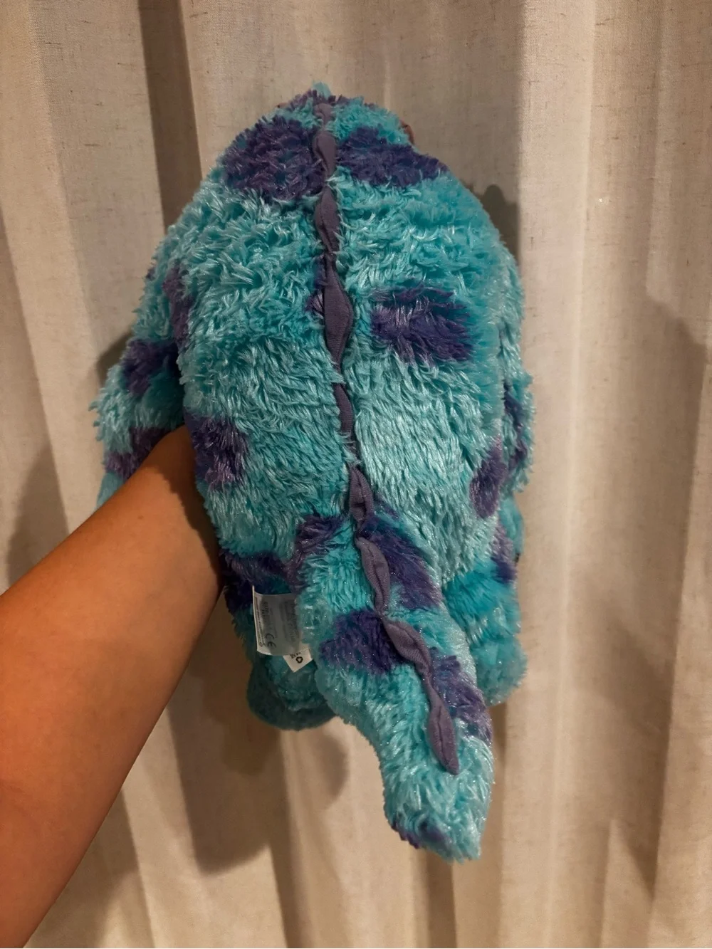 Disney Sulley Plush Toy - Light Blue & Purple Spots